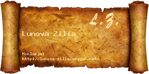 Lunova Zilia névjegykártya